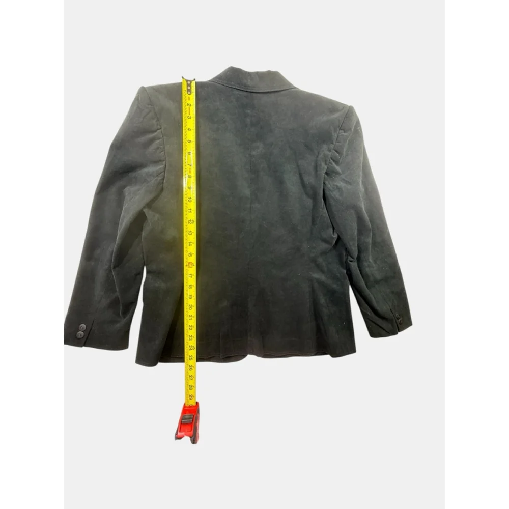 Lilli Ann Collections Retro Black Ultrasuede Blazer & Skirt Suit M